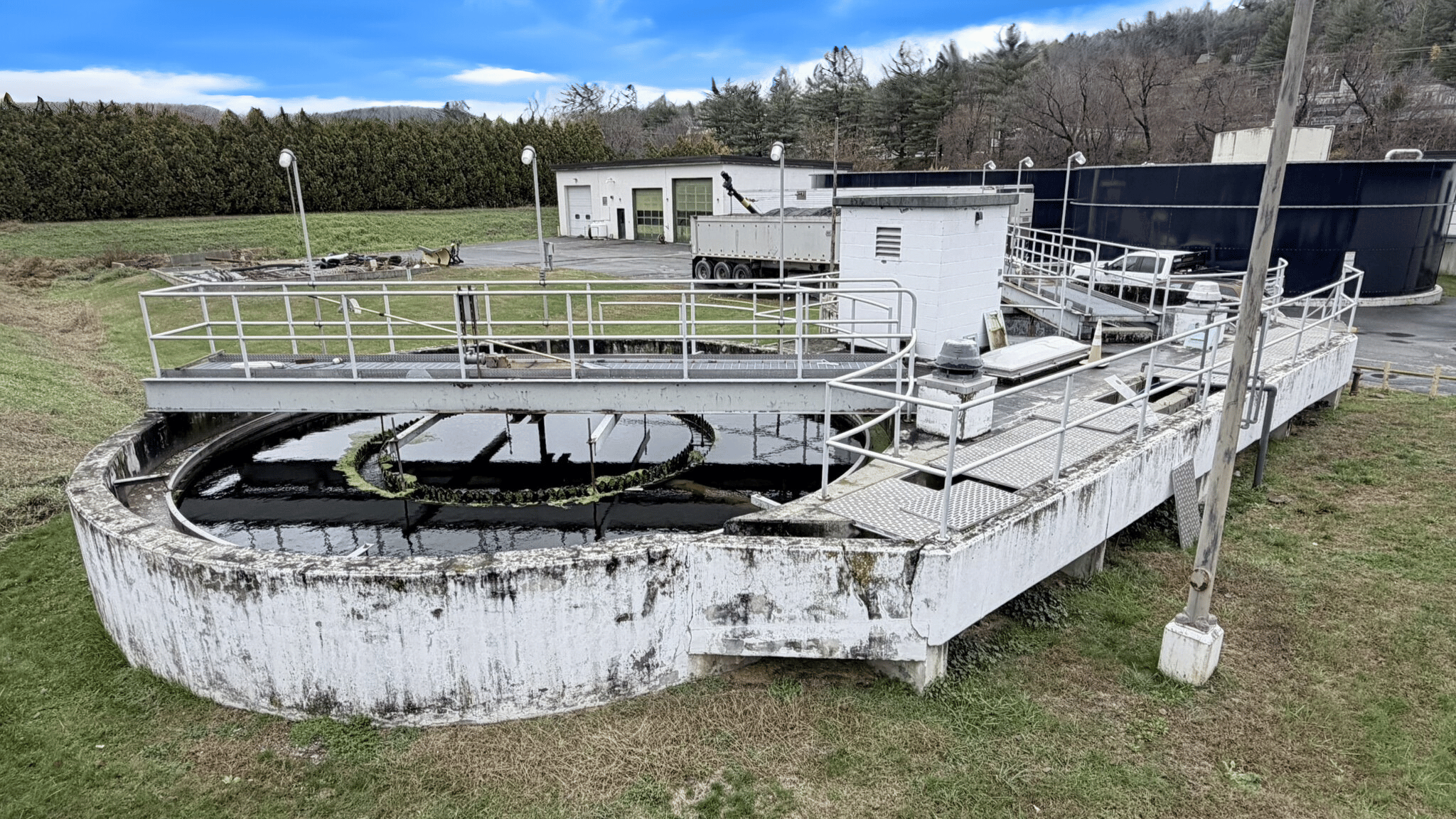 Photo of secondary clarifiers
